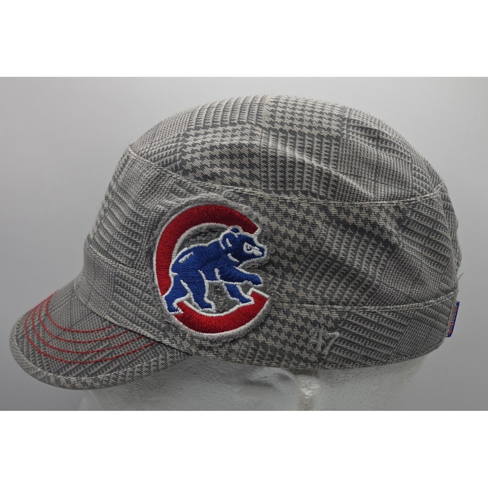 Chicago Cubs 47 Brand Houndstooth Cadet Cap‎ Women's Adjustable Hat MLB